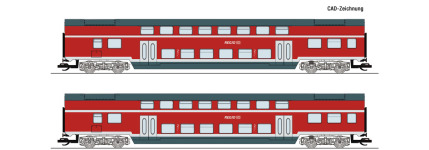 Roco 6280009 - TT - 2-tlg. Set Doppelstockwagen, DB AG, Ep. VI - Set 2